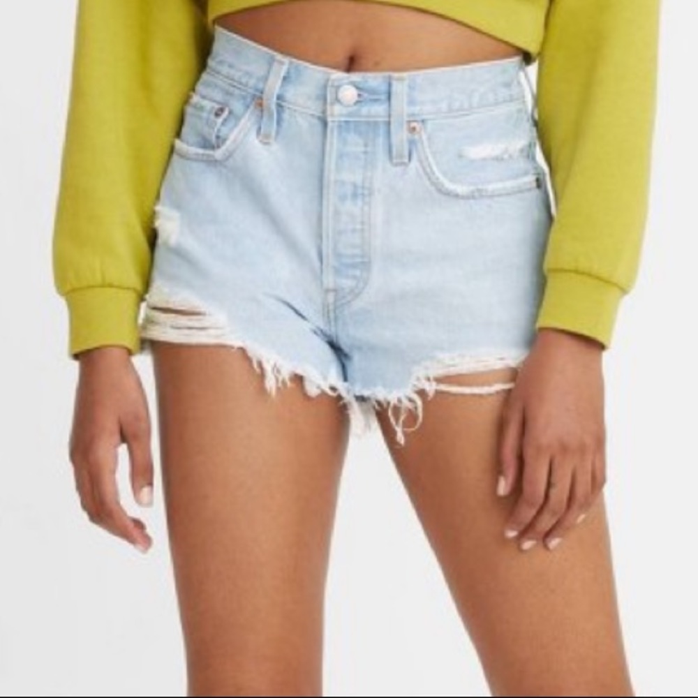 Levi’s Women’s 501 Original High Rise Button Fly Jean Short Size 25